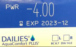 DAILIES AQUACOMFORT PLUS 30pk RX