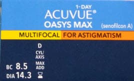 ACUVUE OASYS MAX 1-DAY MULTIFOCAL for ASTIGMATISM 30 PK RX